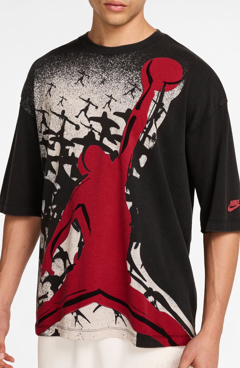Jordan Reissue Oversize Graphic T-Shirt, Alternate, color, Black/ Gym Red