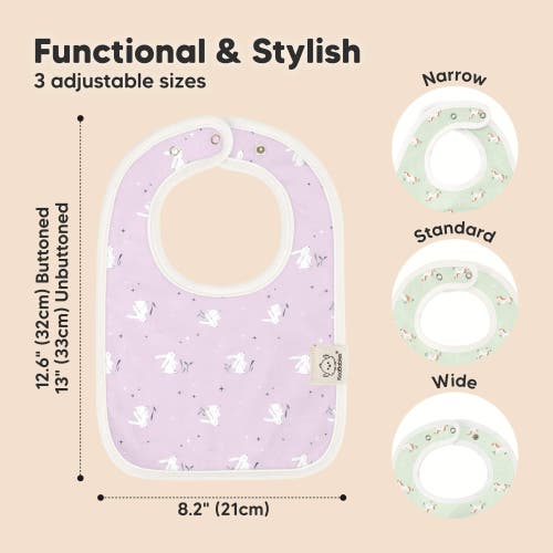 KEABABIES KEABABIES 8-PACK COAST DROOL BIBS 