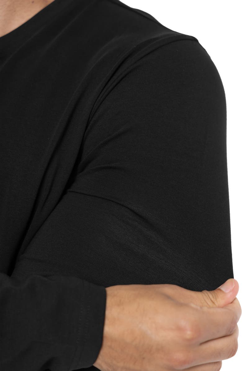 XRAY V-Neck Long Sleeve T-Shirt, Alternate, color, Black