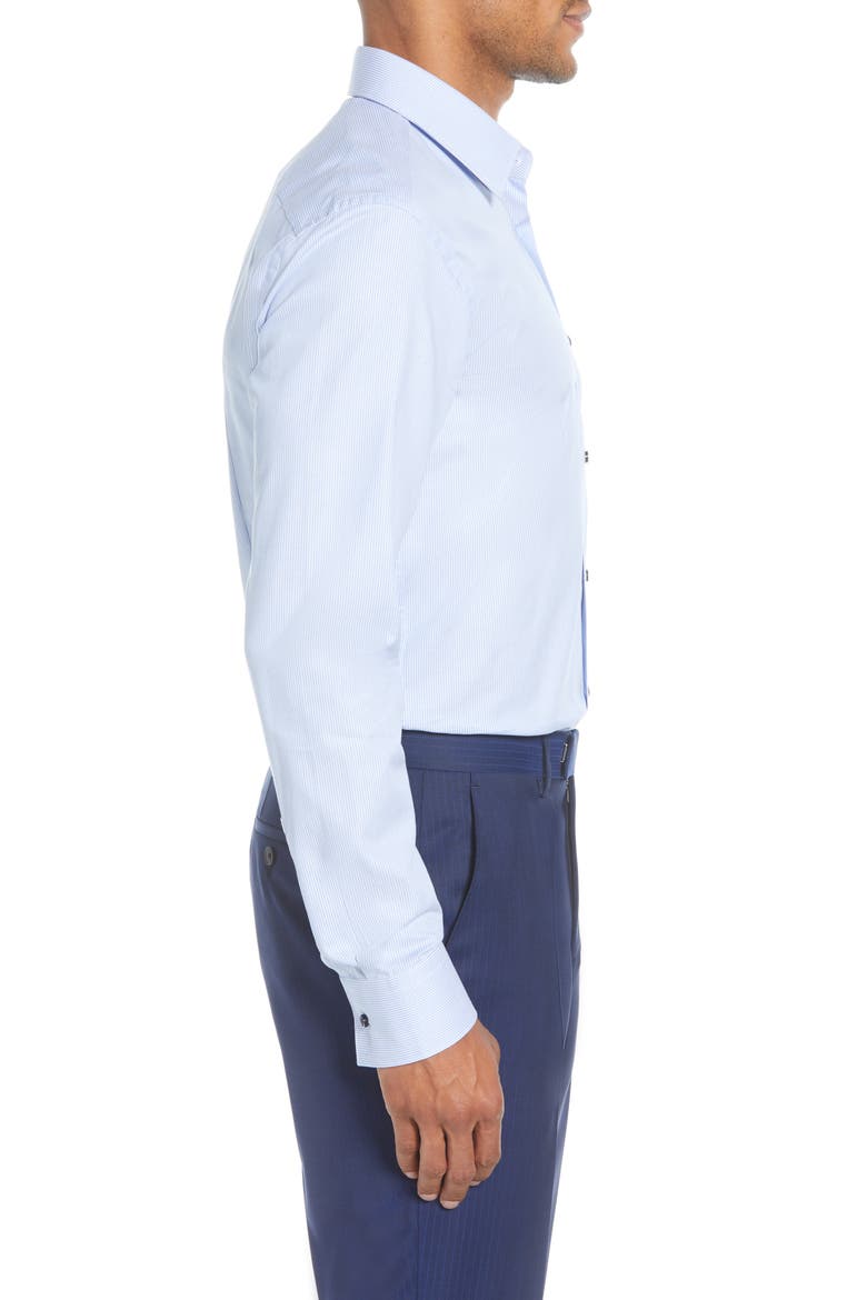 Jano Slim Fit Cotton Dress Shirt, Alternate, color, BLUE