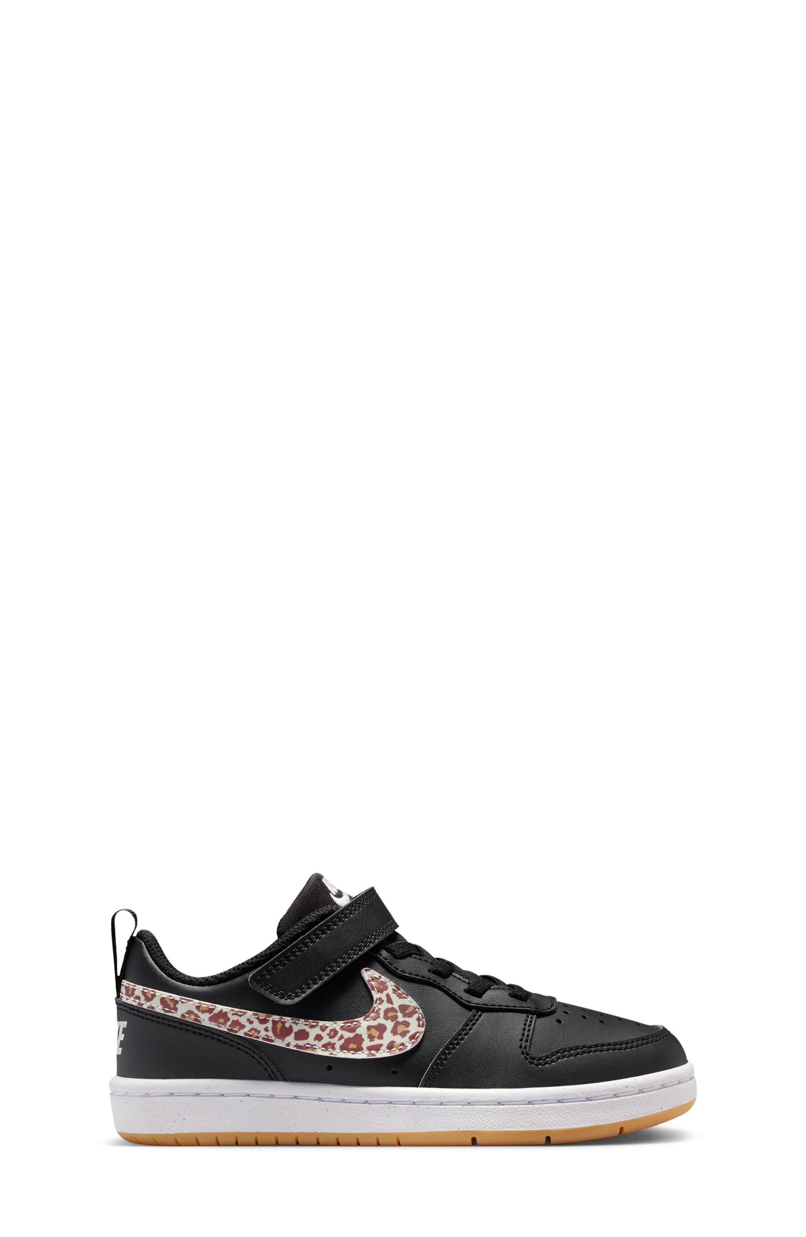 Nike Kids' Court Borough Low Top Sneaker, Alternate, color, Black/ White