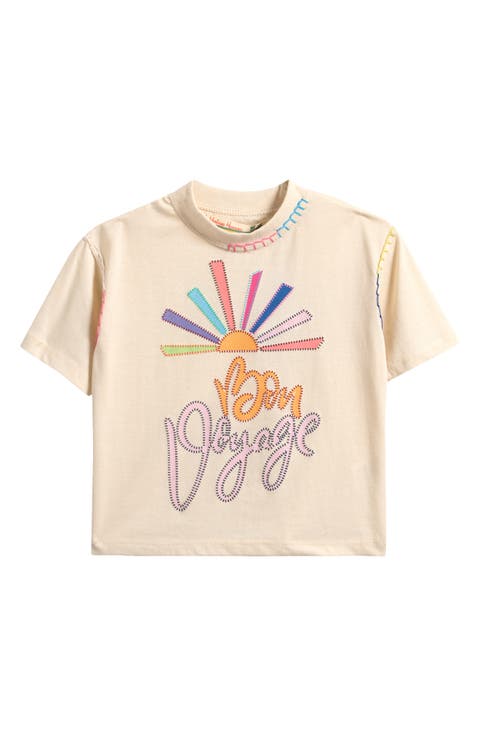 Kids' Bon Voyage Stitch Boxy Graphic T-Shirt (Big Kid)