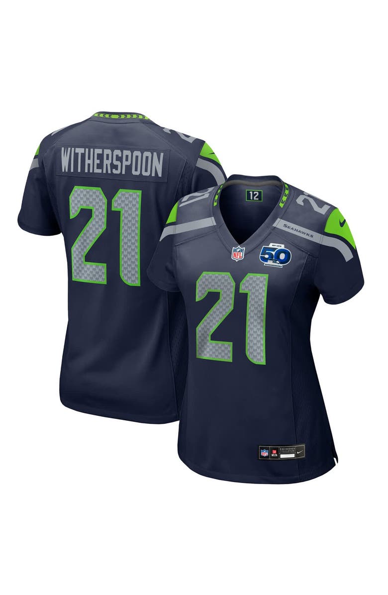 Nike Women's Nike Devon Witherspoon College Navy Seattle Seahawks Team 50th Season Game Jersey, Main, color, College Navy