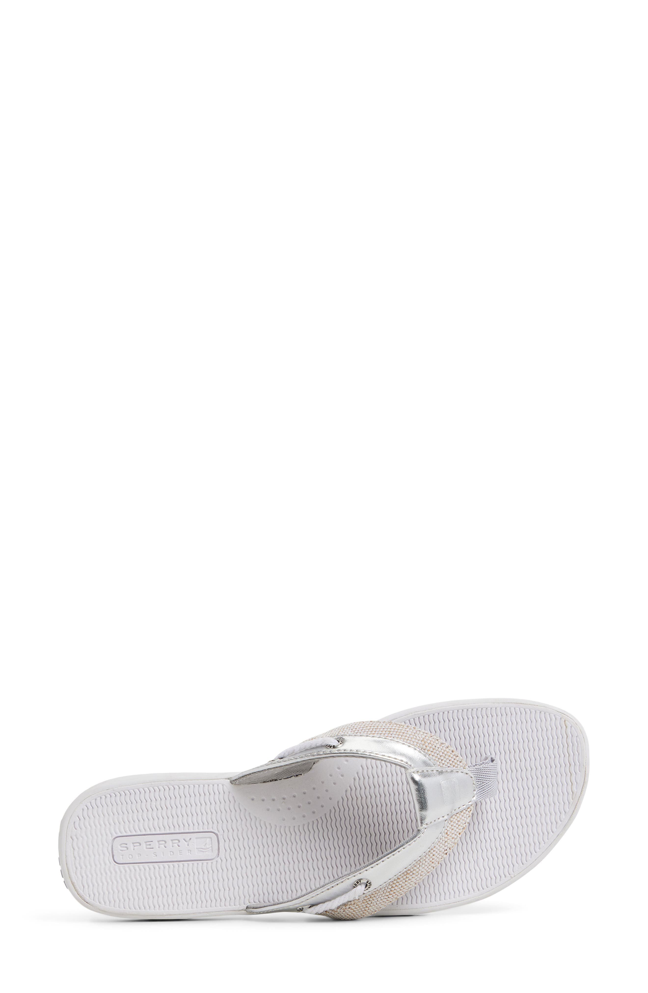 Sperry Sable Fish Flip Flop, Alternate, color, Silver