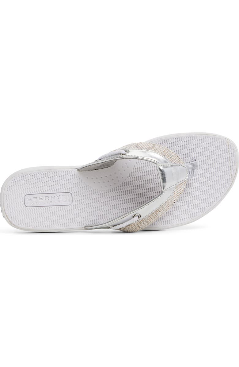 Sperry Sable Fish Flip Flop, Alternate, color, Silver