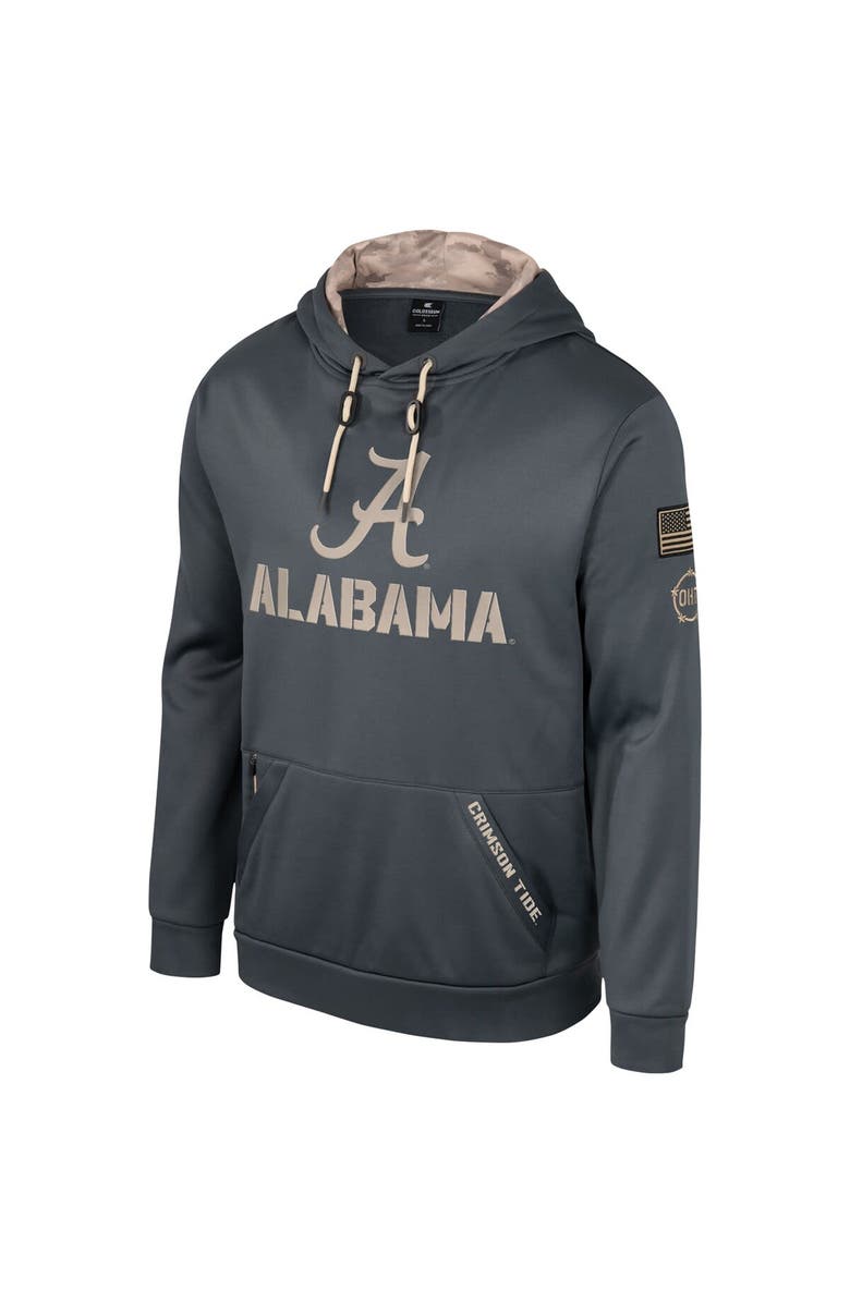 COLOSSEUM Men's Colosseum Charcoal Alabama Crimson Tide OHT Military Appreciation Pullover Hoodie, Alternate, color, Charcoal