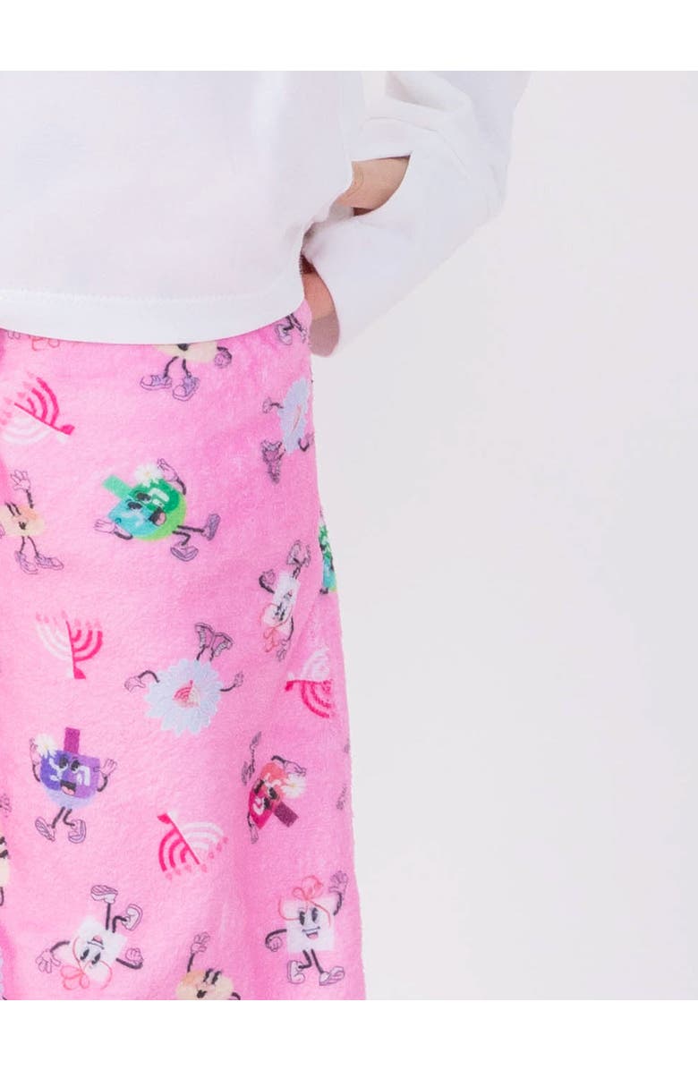 Preppy Goose Hanukkah Plush Lounge Pant, Alternate, color, Light Pink