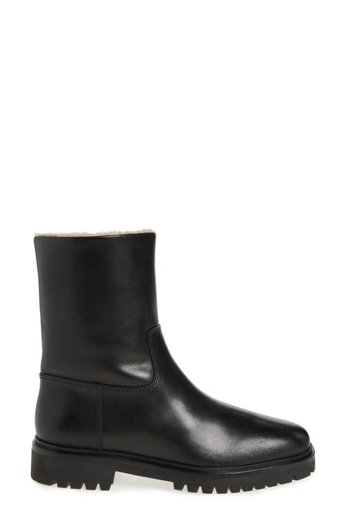 Loeffler Randall Damian Genuine Shearling Bootie In Black/cream