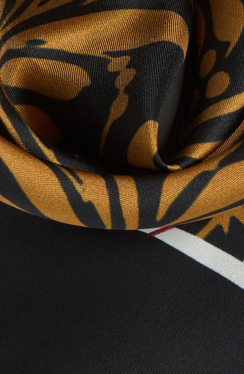 Bien Abyé Golden Garden Silk Bandana, Alternate, color, Black