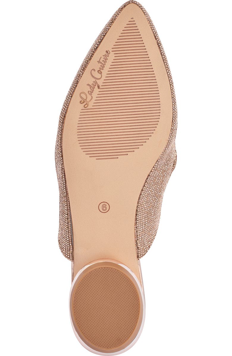 LADY COUTURE Micro Rhinestone Loafer Mule, Alternate, color, Rose Gold