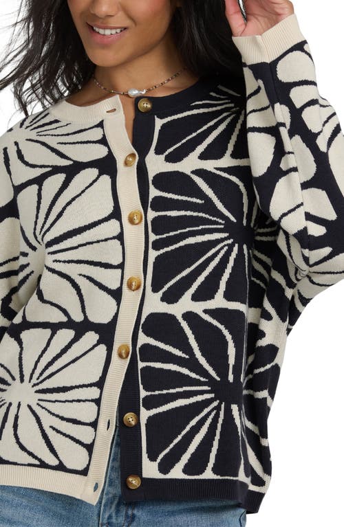 Billabong Overheated Colorblock Cotton Blend Cardigan In Black