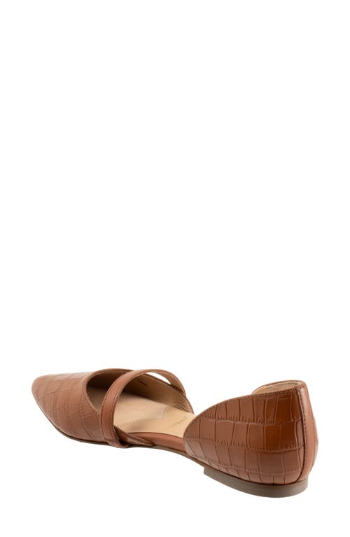 Trotters Emory D'orsay Pointed Toe Flat In Brown