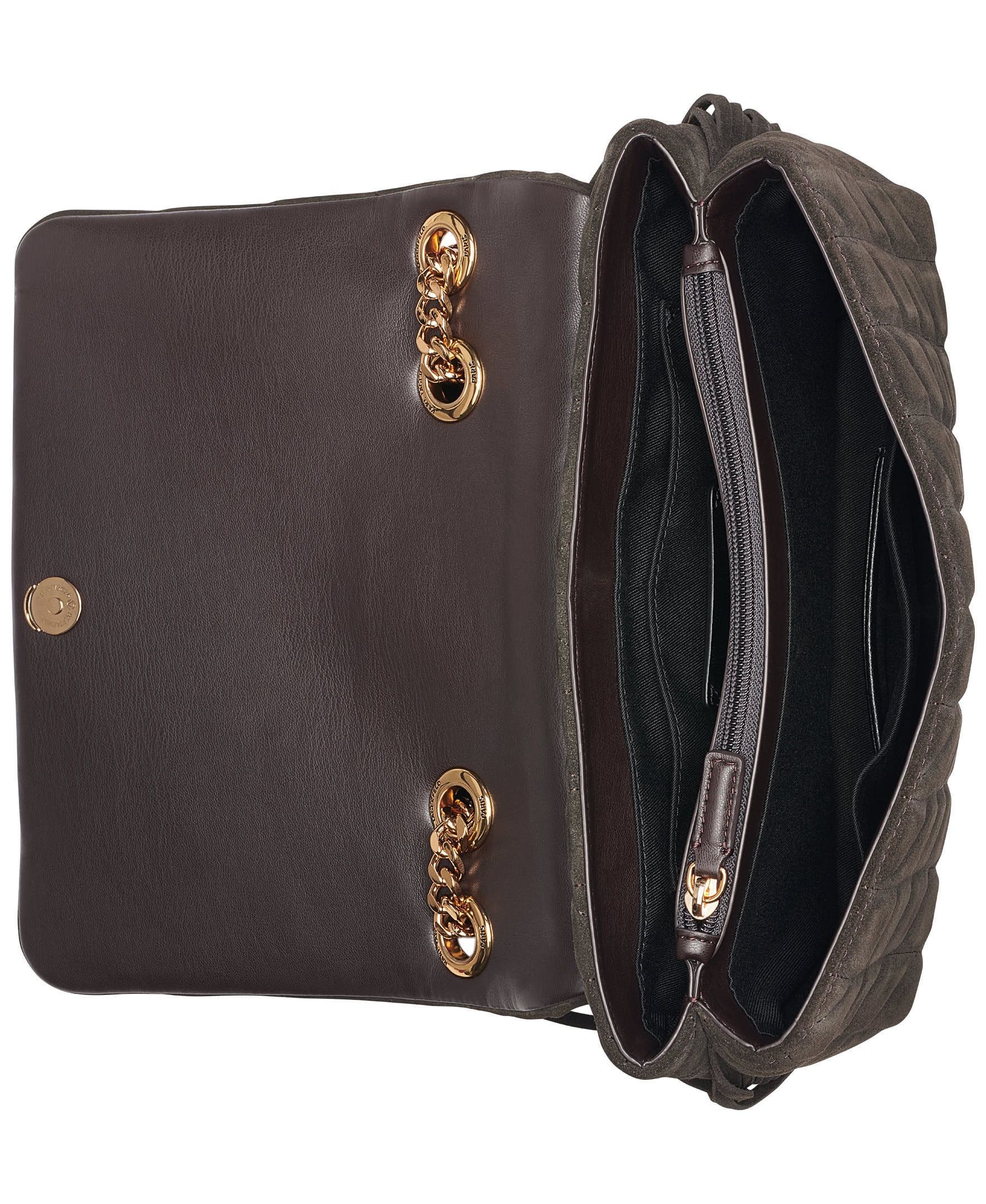 Lafayette Suede Fringe Shoulder Bag, Alternate, color, Fudge