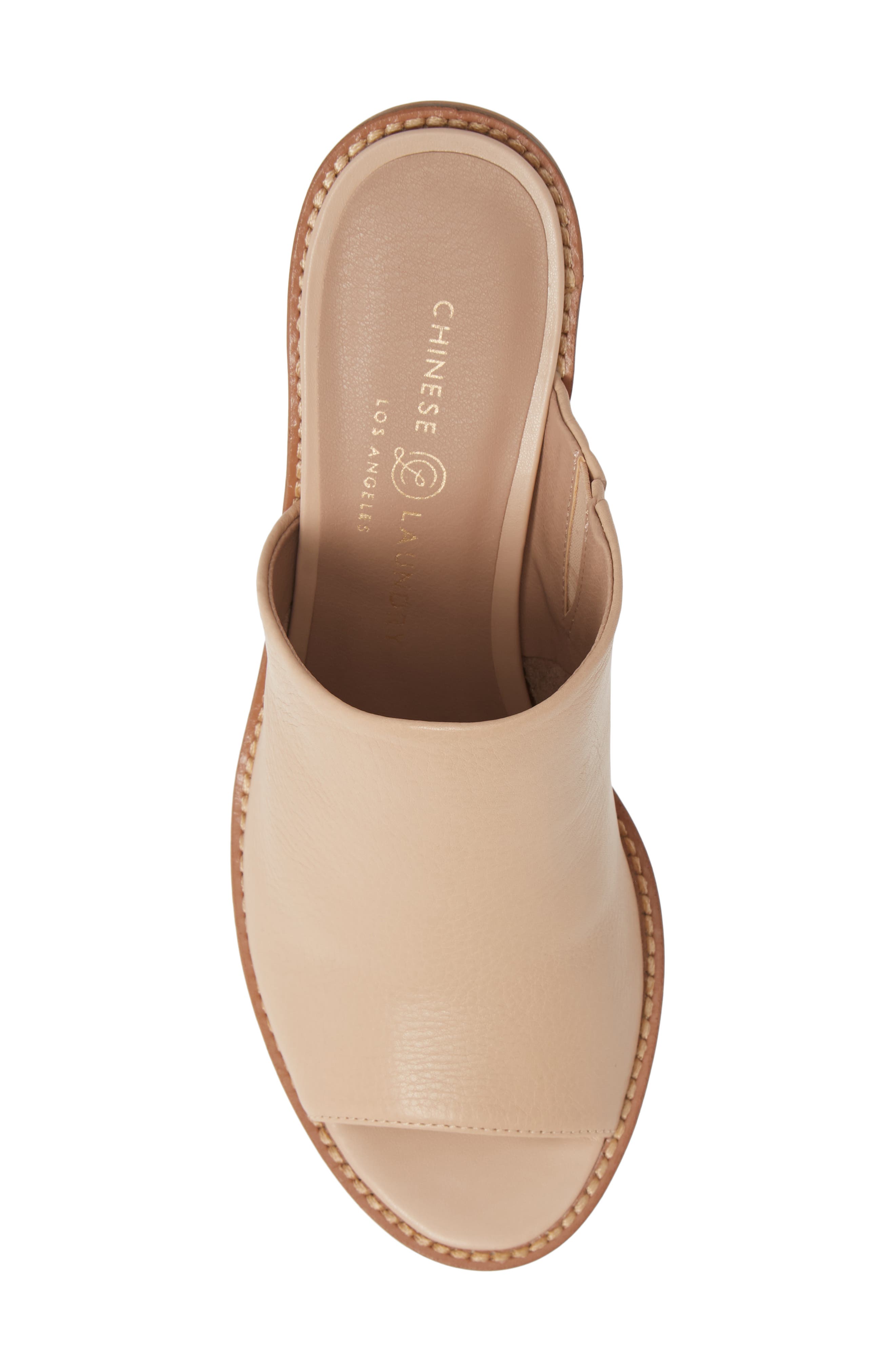 Carlin Slide Sandal, Alternate, color, NATURAL LEATHER