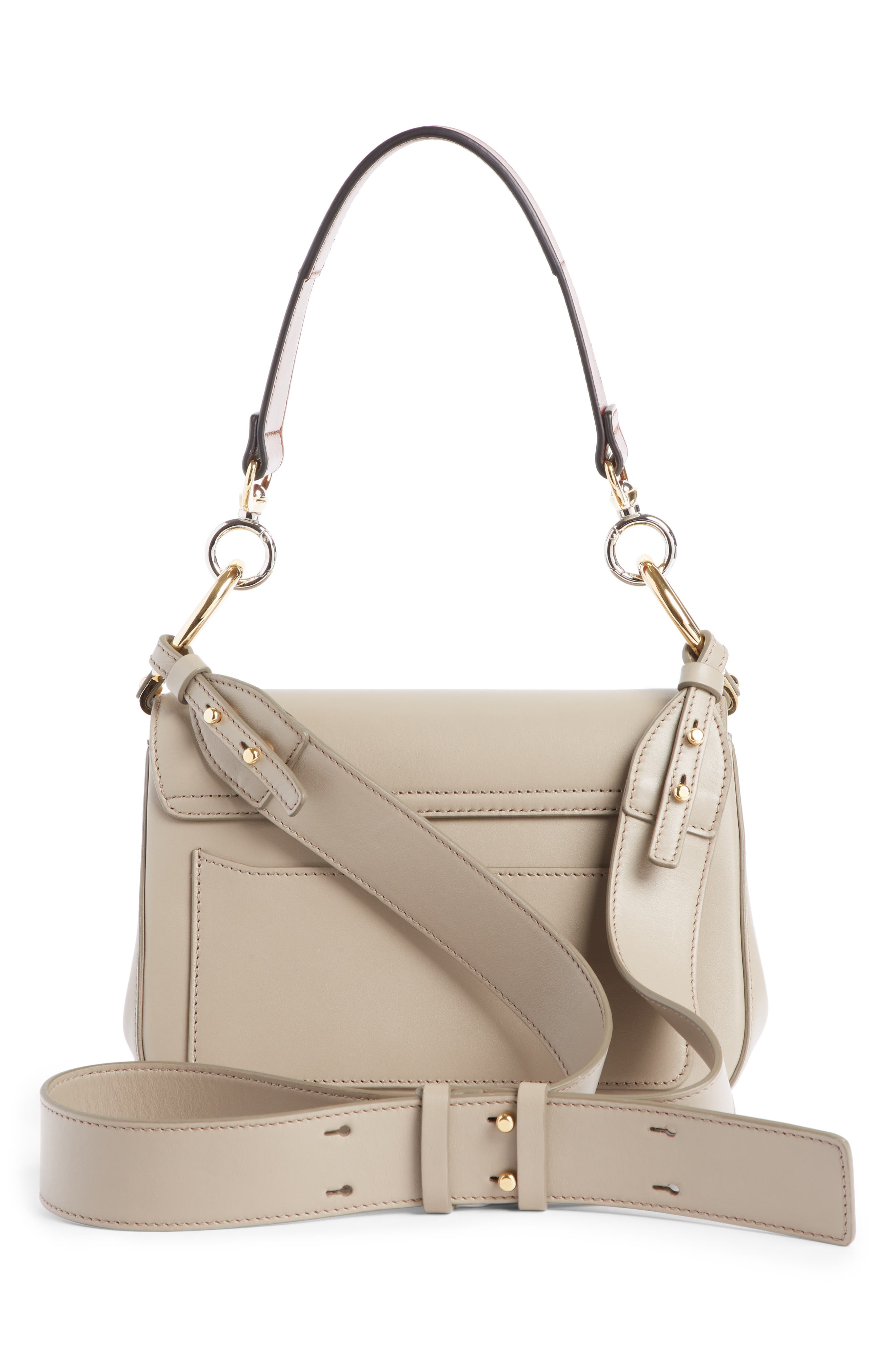 Leather Shoulder Bag, Alternate, color, MOTTY GREY