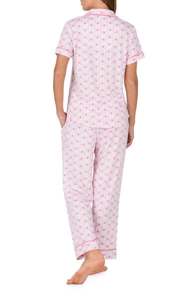 print crop pajamas, Alternate, color, PINK/ WHITE