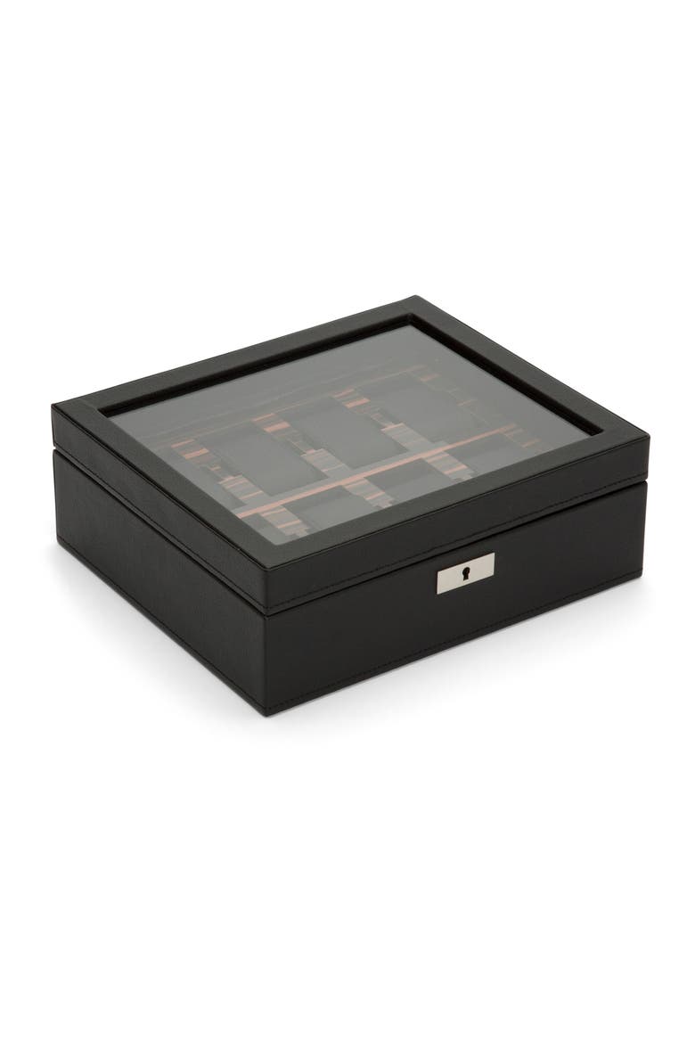Roadster 8-Piece Watch Box, Main, color, BLACK