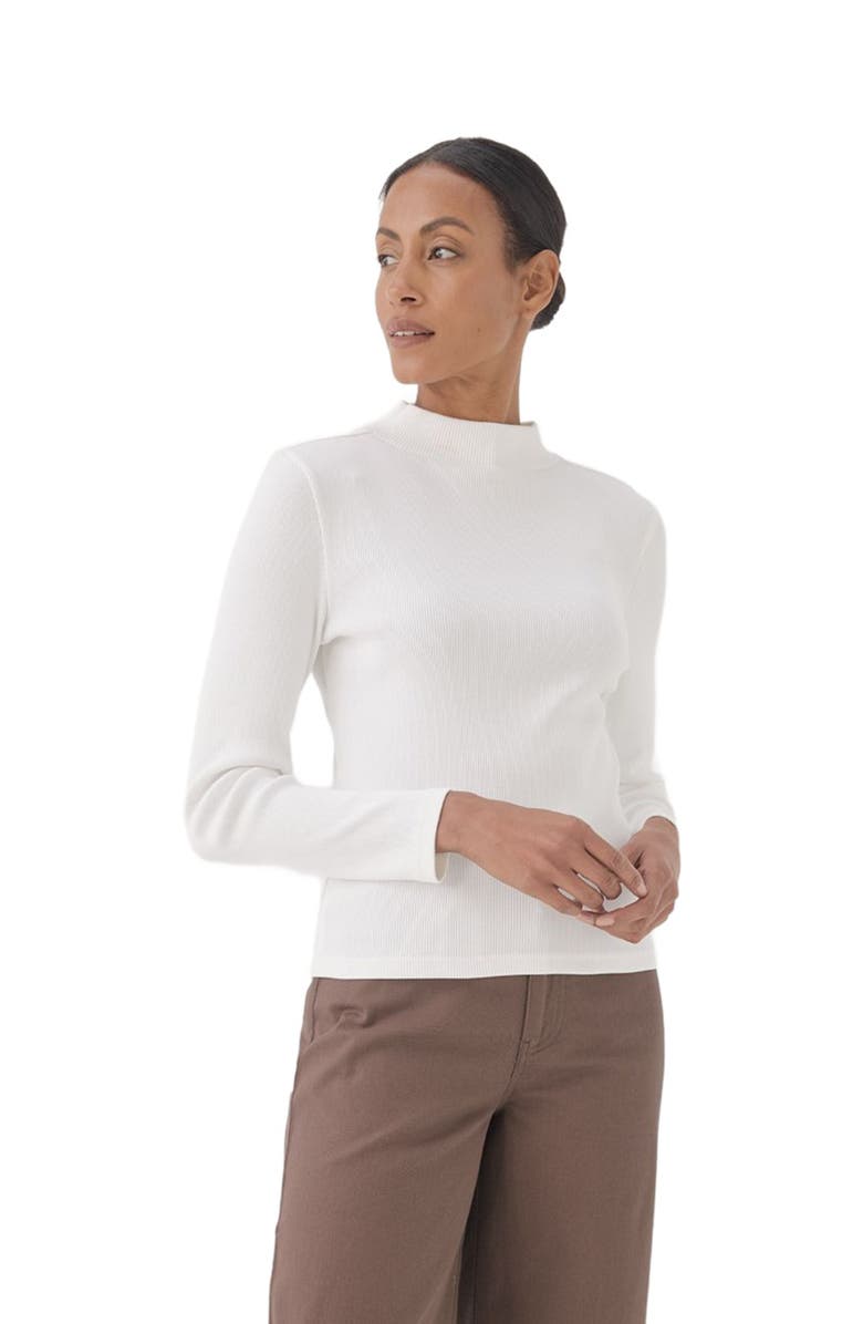 Pact Organic Cotton Favorite Rib Mockneck Top, Alternate, color,