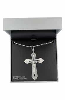 AMERICAN EXCHANGE Men's Cross Pendant Necklace