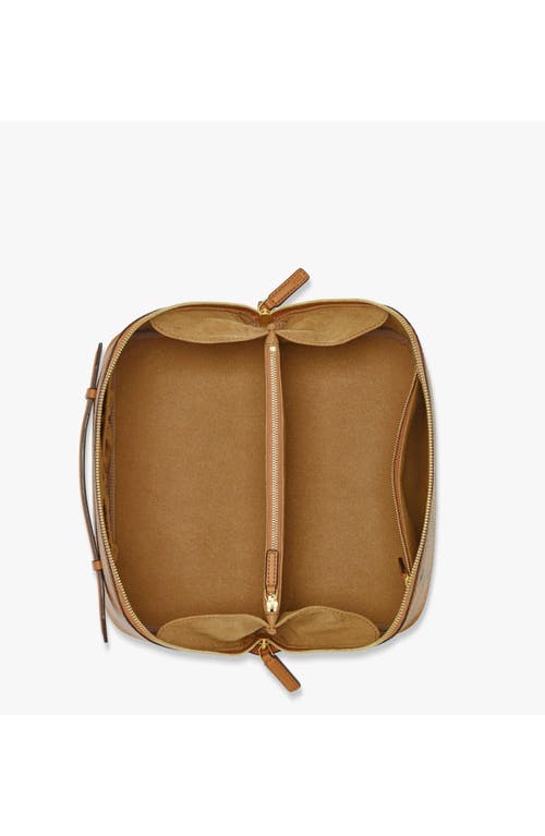 Mcm Ottomar Toiletry Bag In Visetos In Cognac