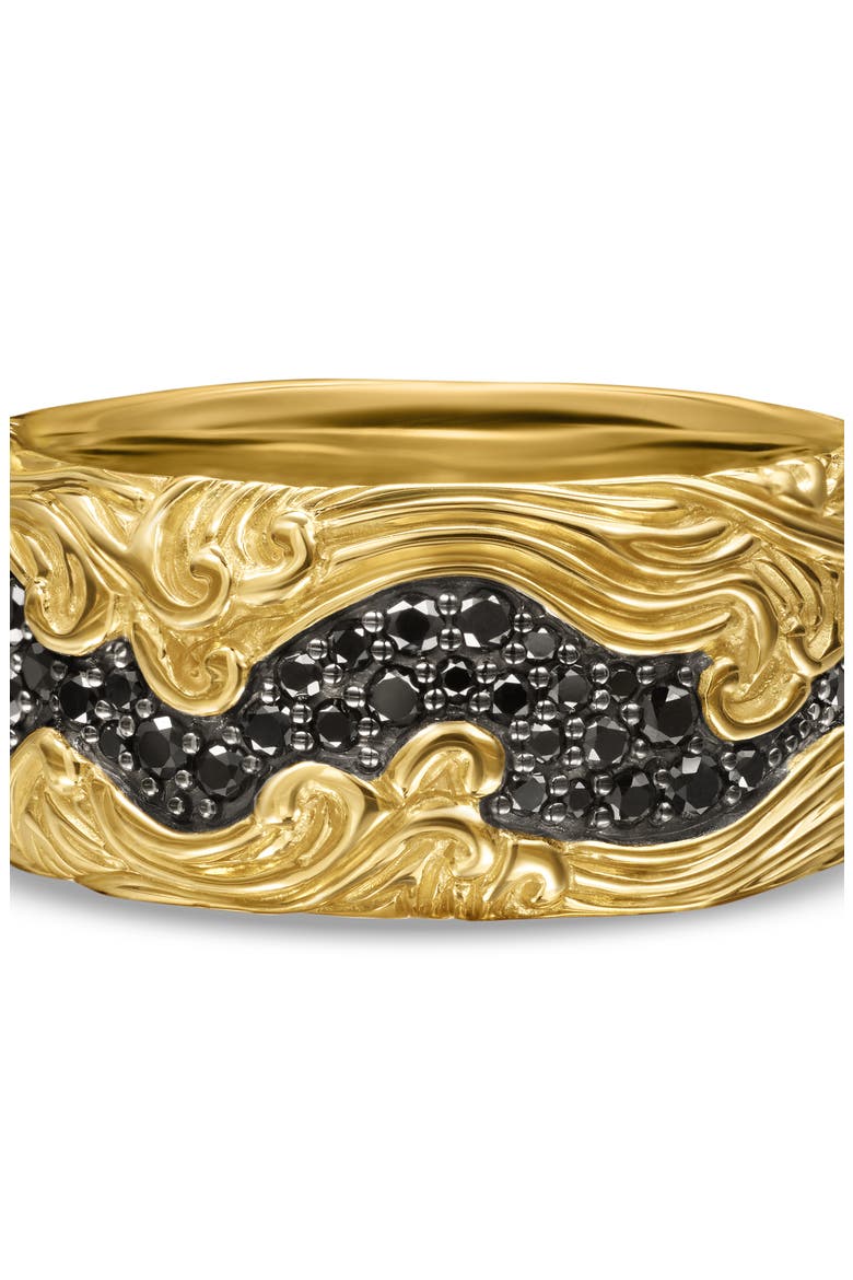 Waves Pavé Band Ring, Alternate, color, 18K GOLD