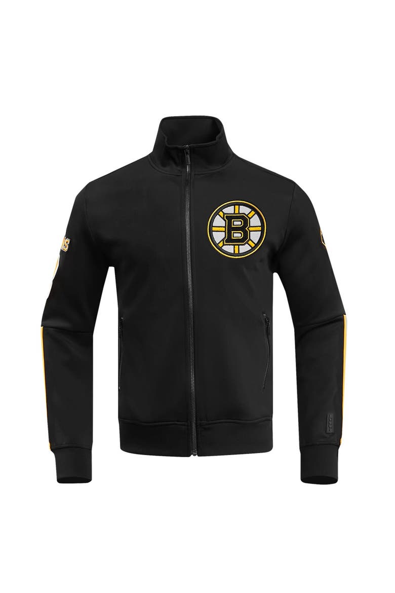 Men's Pro Standard Black Boston Bruins Classic Chenille Full-Zip Track Jacket, Alternate, color, Black
