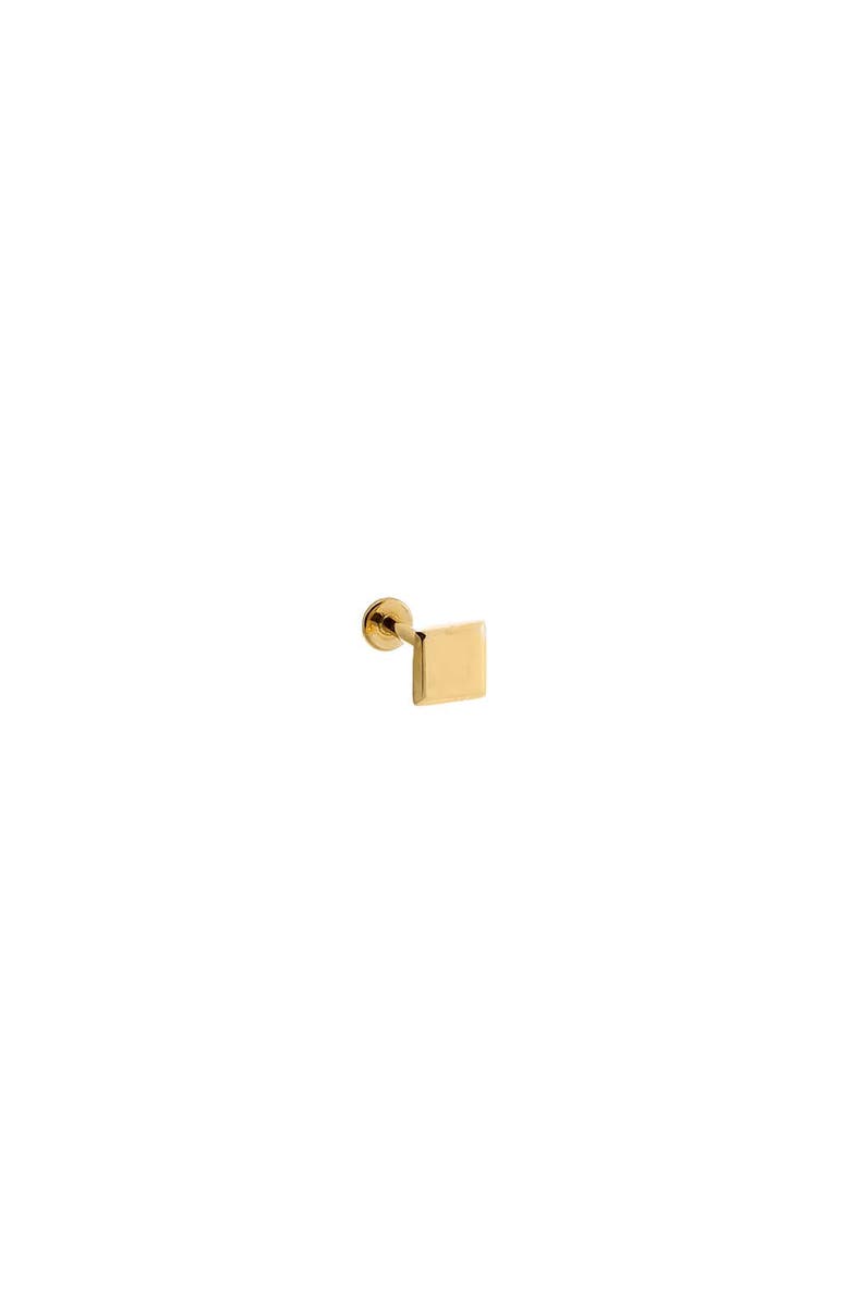 BY ADINA EDEN Itty Bitty Flat Square Threaded Stud Earring 14K, Main, color, 