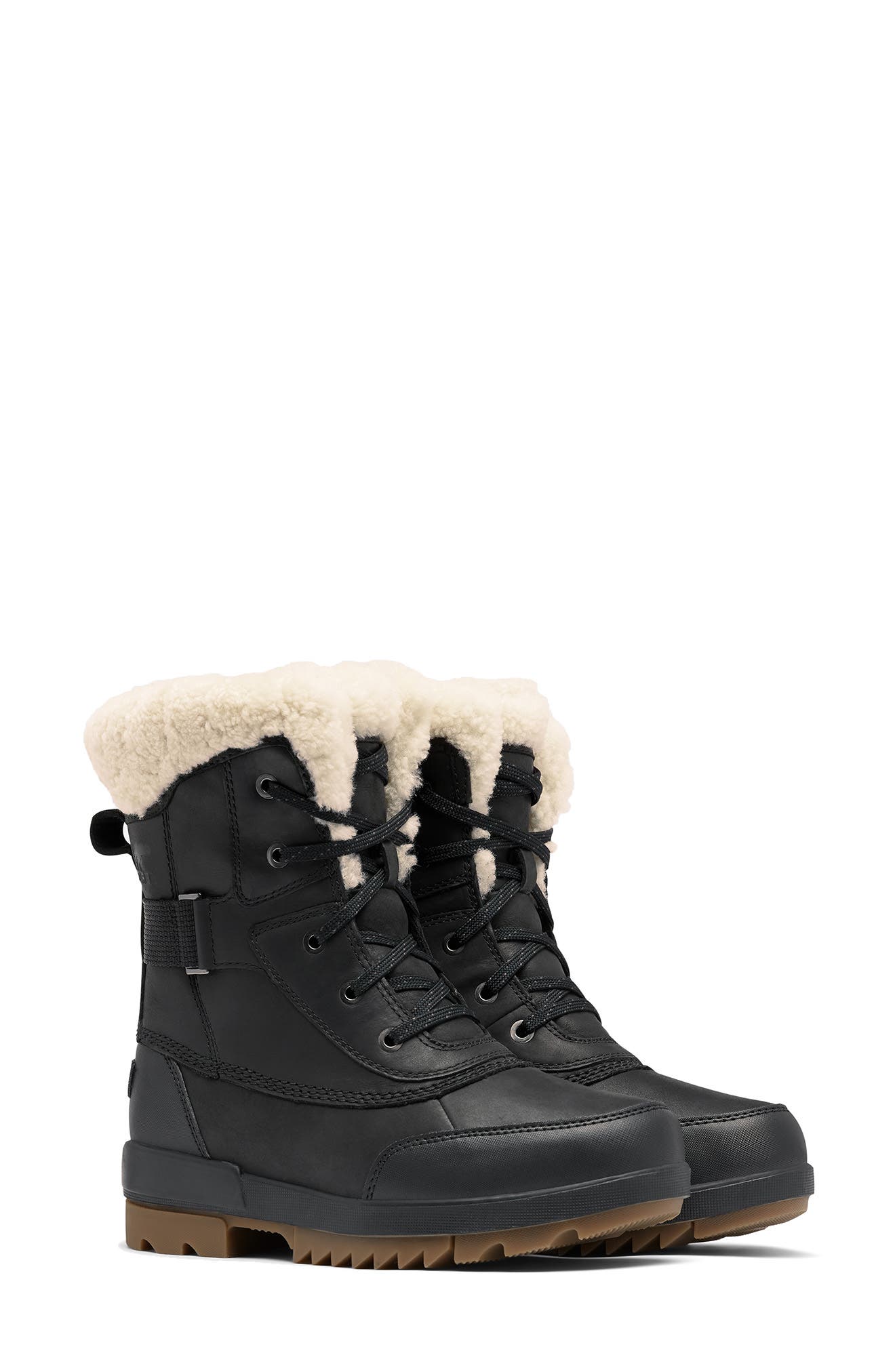 SOREL Tivoli<sup>™</sup> Parc Waterproof Genuine Shearling Collar Winter Boot, Main, color, 