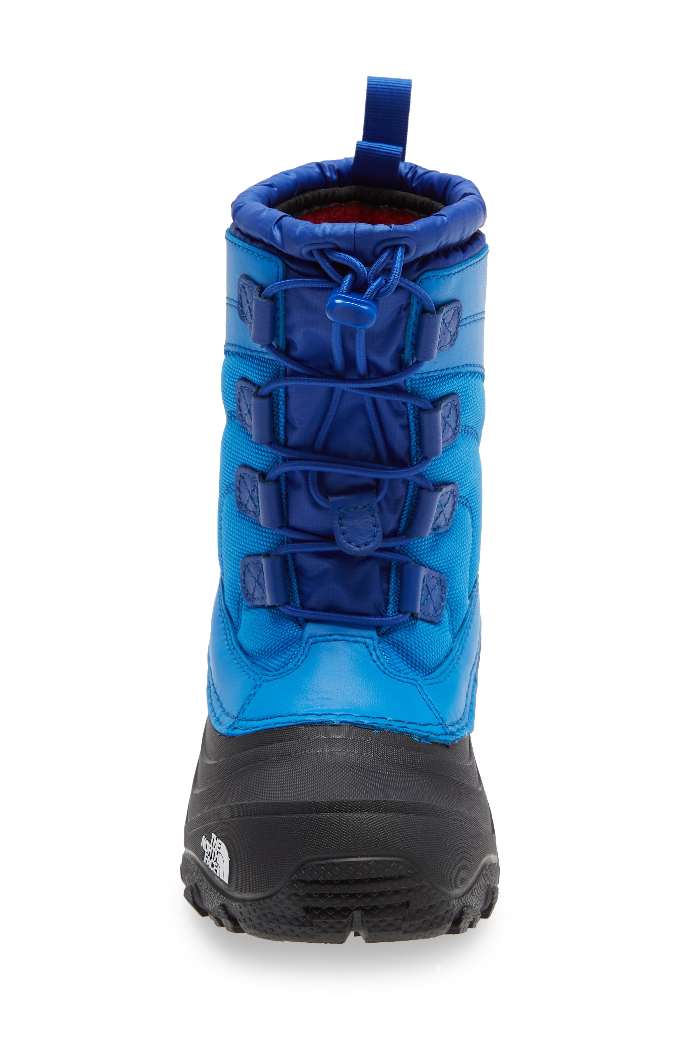 'Alpenglow IV' Bungee Lace Waterproof Boot, Alternate, color, HERO BLUE/ TNF BLACK