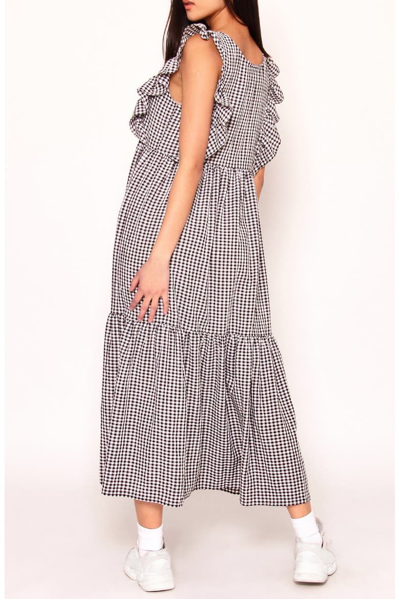 Wendy Gingham Sundress, Alternate, color, BLACK / WHITE