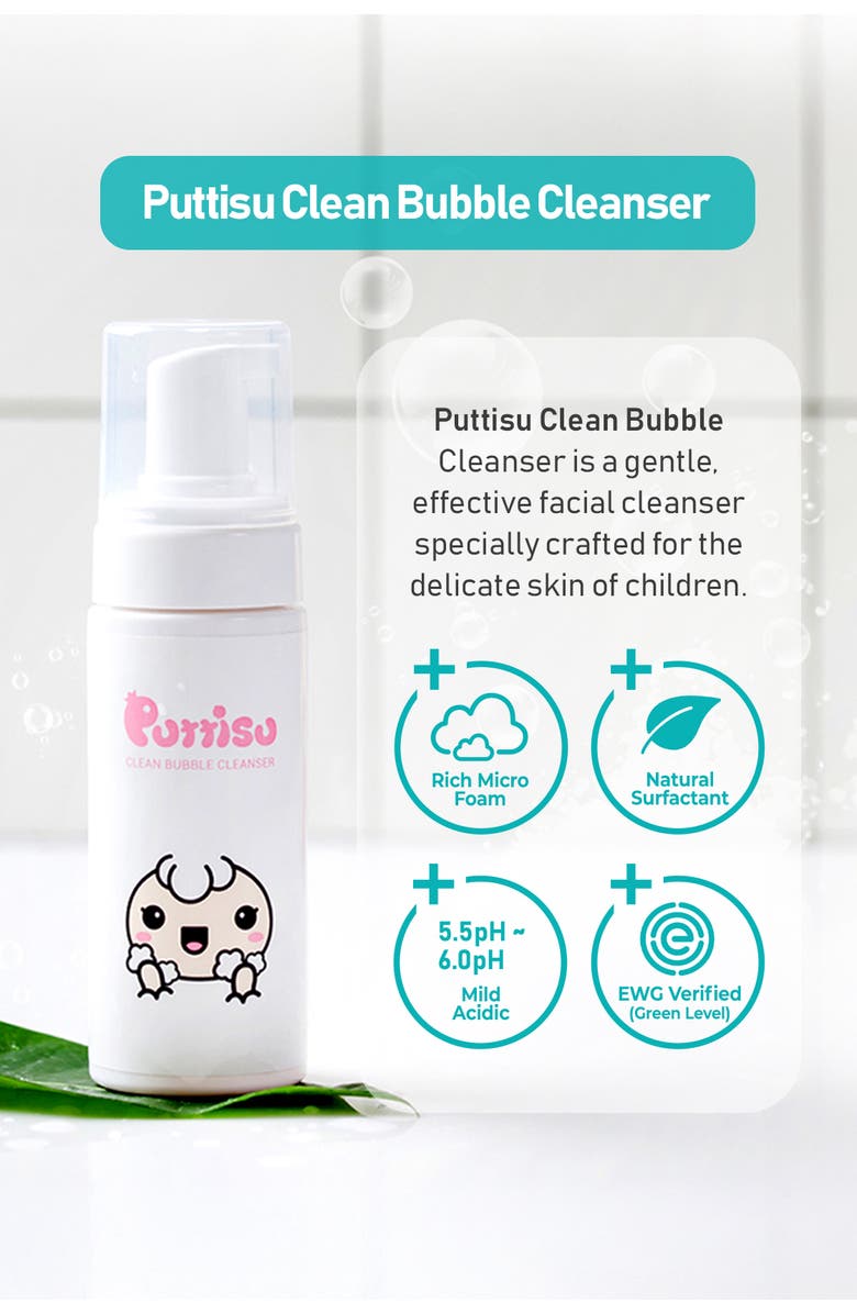 Puttisu Clean Bubble Cleanser, Alternate, color, White