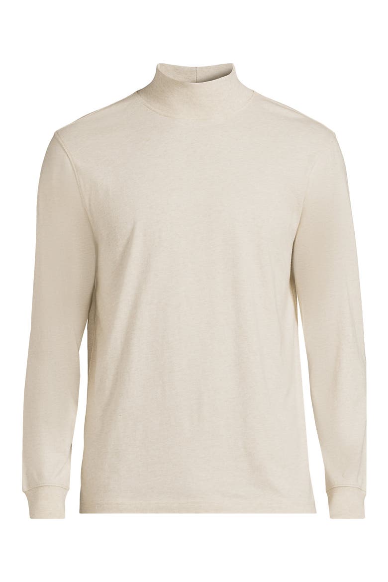 Super-T Mock Turtleneck, Alternate, color, Flax Heather