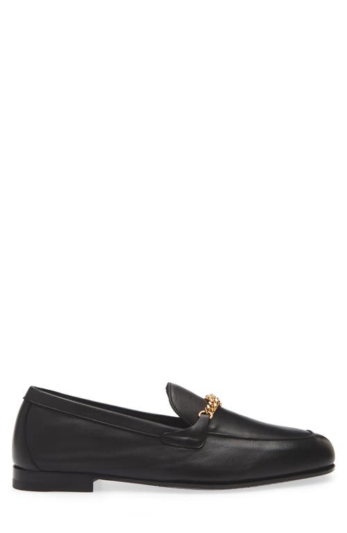 Versace Loafers With Chain Detail And Gold-tone Hardware In Multi