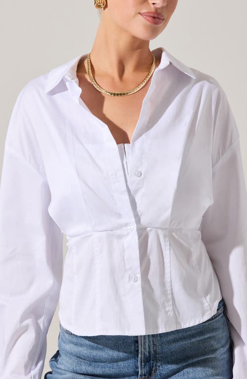 Astr The Label Layered Button-up Shirt In White