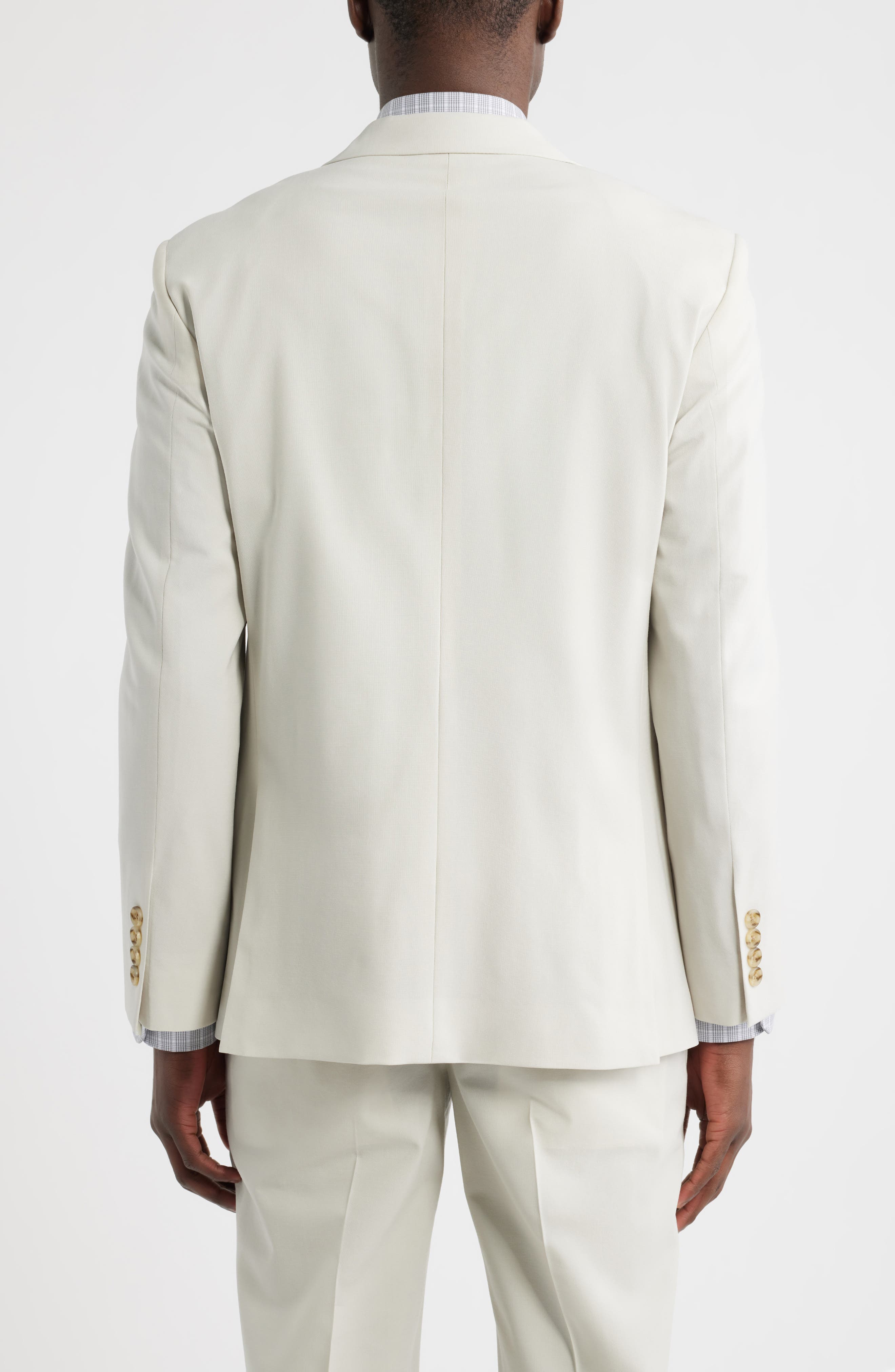 Henrik Trim Fit Solid Stretch Wool Suit Jacket - image 4