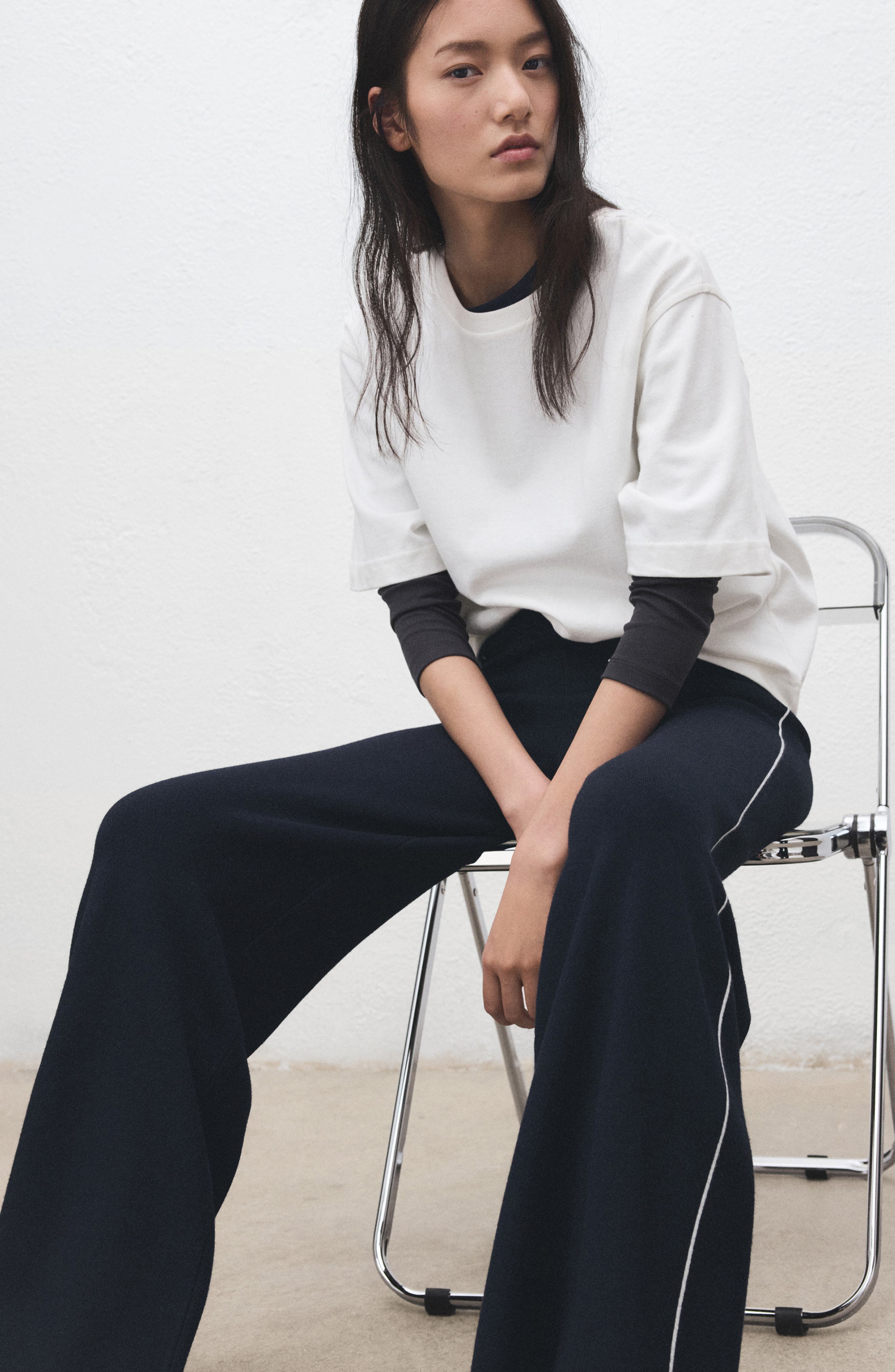 Contrast Stripe Straight Leg Pants - image 2