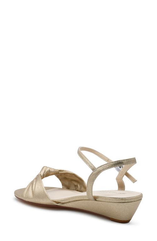 Touch Ups Rose Ankle Strap Wedge Sandal In Champagne
