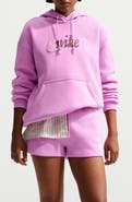 Nike Oversize Brushed Cotton Blend Fleece Hoodie