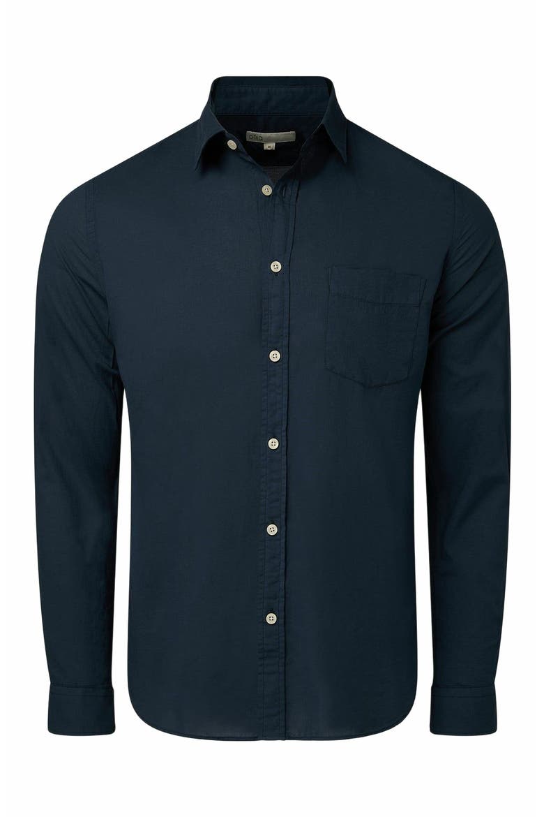 Garment Dye Cotton Voile Shirt, Alternate, color, DEEP NAVY