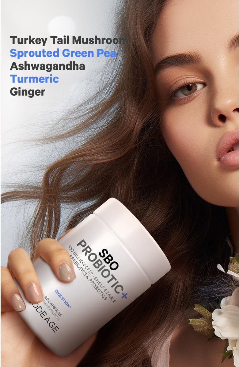 Codeage SBO Probiotic 100 Billion CFU + Prebiotics Supplement, Alternate, color, White