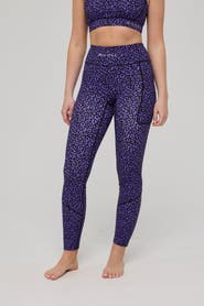 OOSC Infinite High Waisted Leggings - Purple Leopard