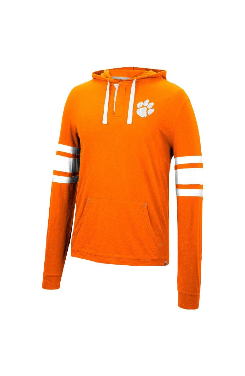 COLOSSEUM Men's Colosseum Orange Clemson Tigers Lebowski Hoodie Long Sleeve T-Shirt, Alternate, color, 