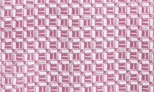 Canali Neat Silk Tie In Pink
