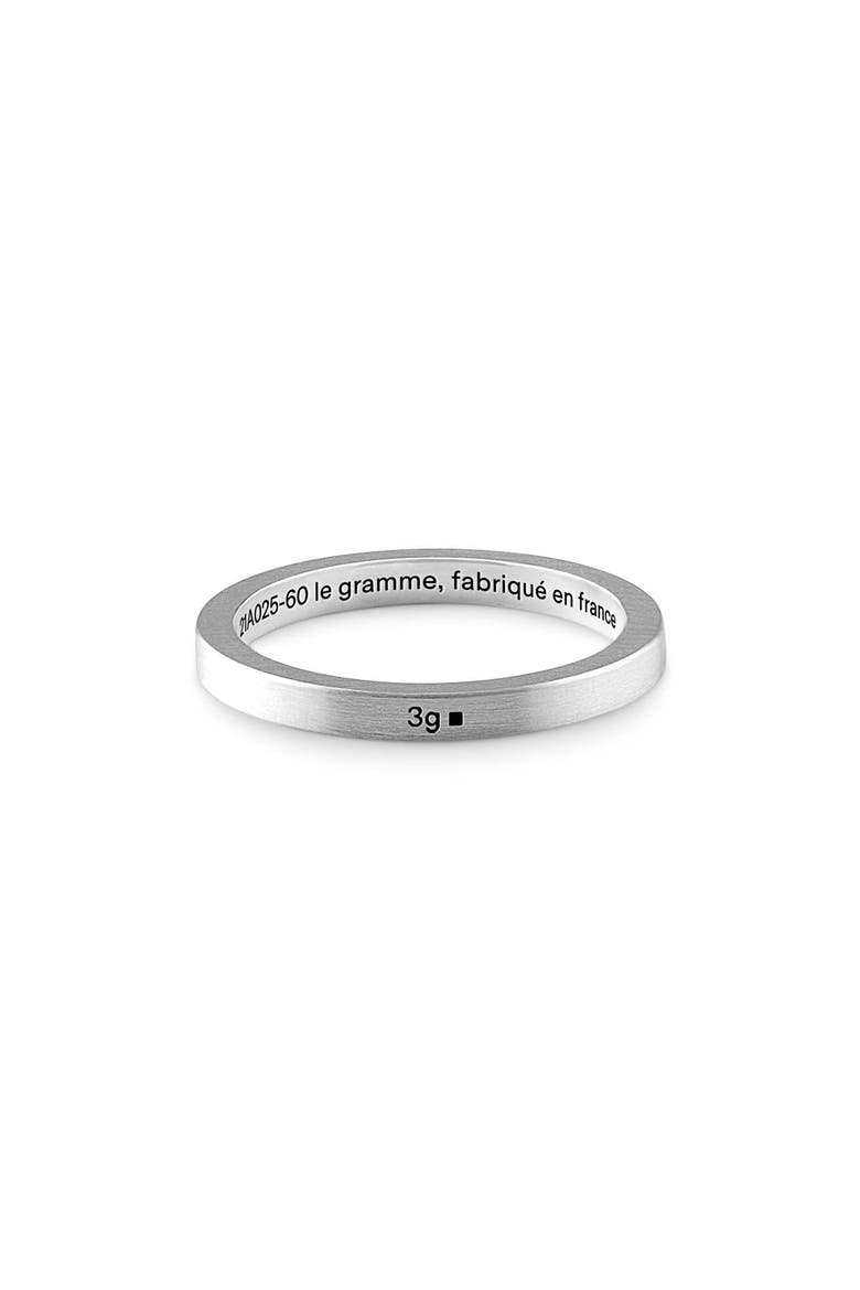 Men's 3G Brushed Sterling Silver Ribbon Band Ring, Main, color, SILVER