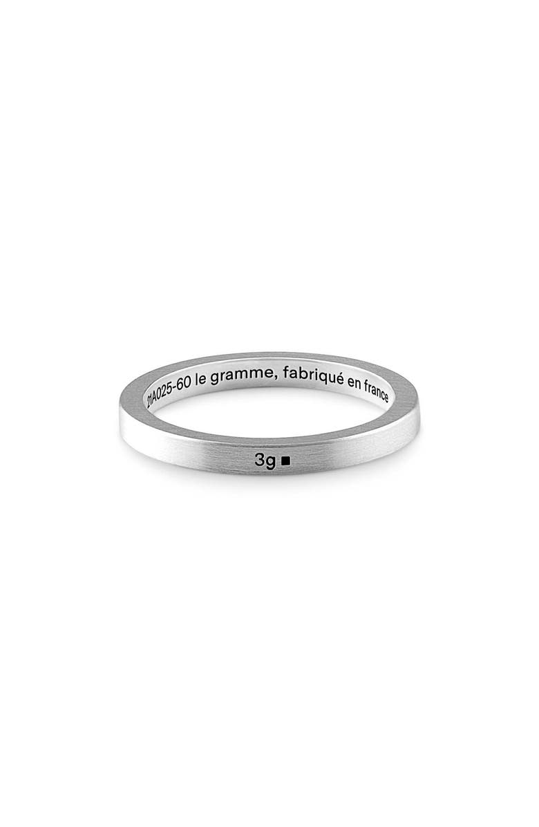 le gramme Men's 3G Brushed Sterling Silver Ribbon Band Ring, Main, color, 