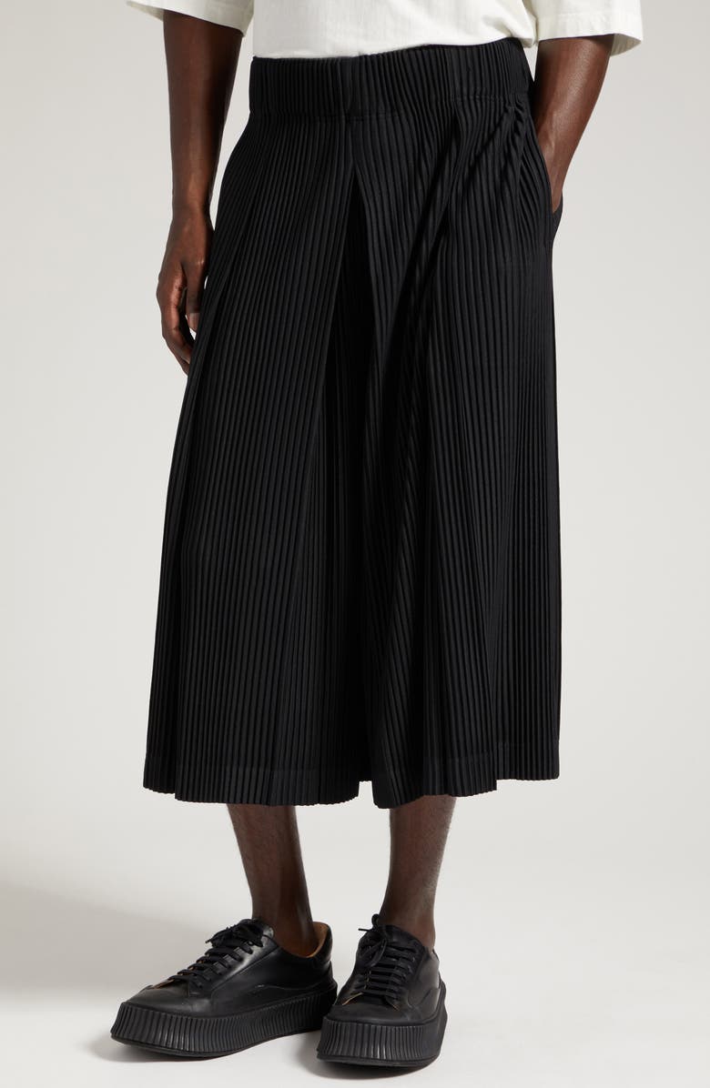 Homme Plissé Issey Miyake Pleats 1 Wide Leg Crop Pants, Alternate, color,