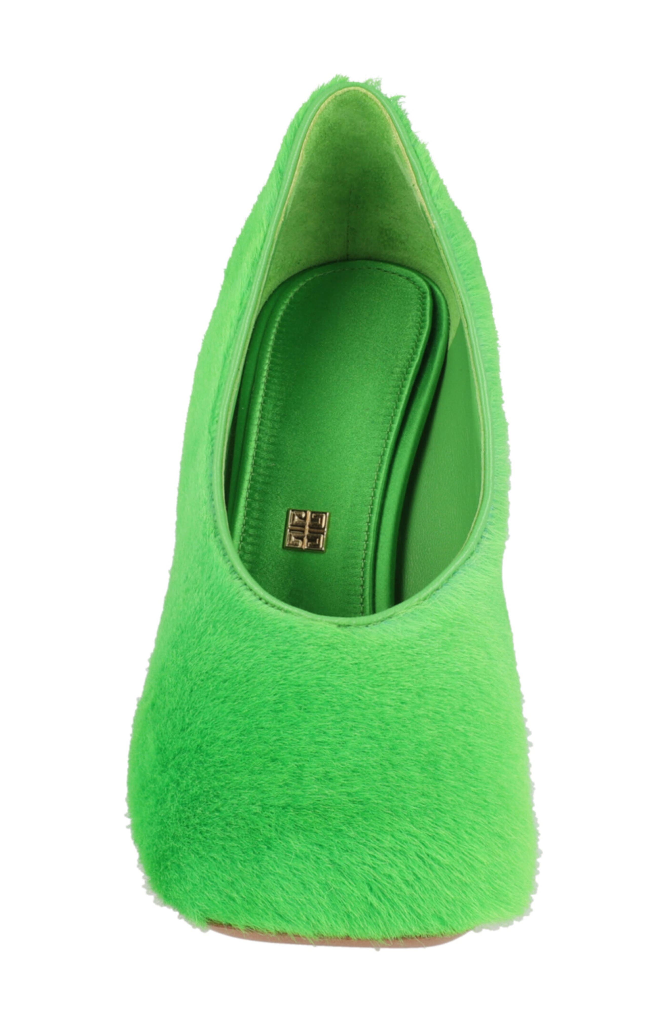 Givenchy Square Toe Spike Heel Genuine Calf Hair Pump, Alternate, color, Green