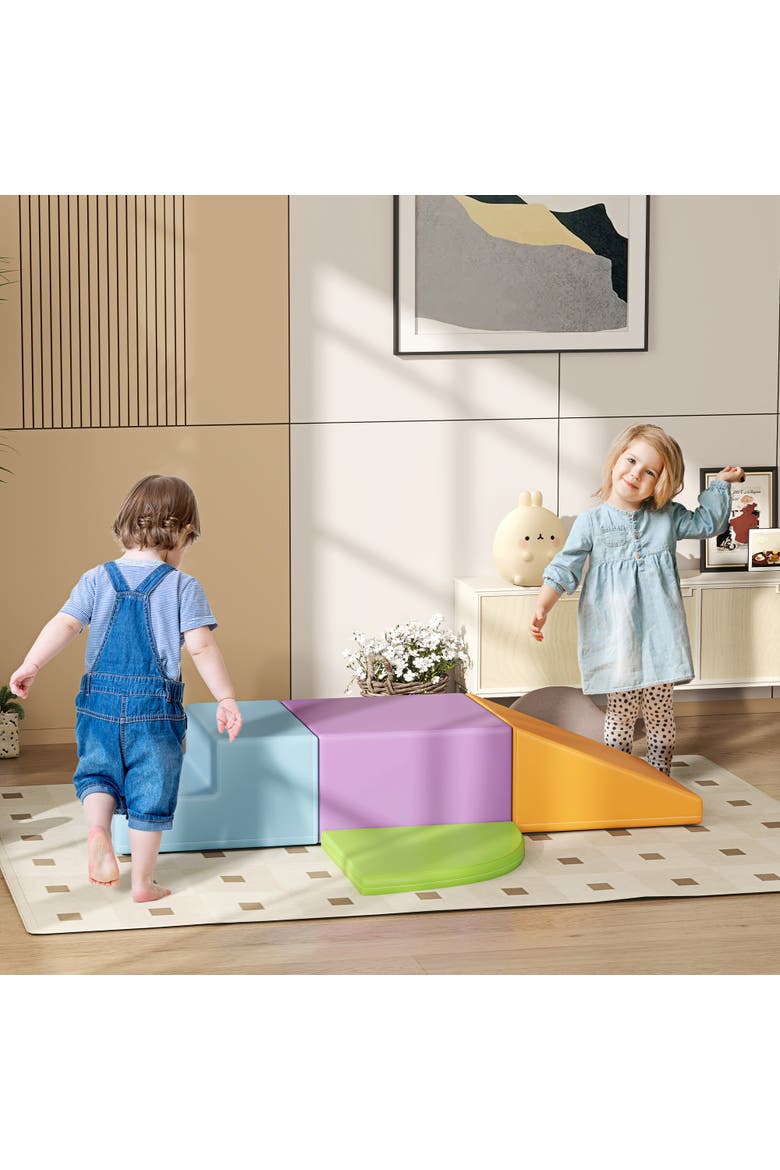 Foam Play Set for Toddlers, Easy-to-clean Soft & Safe Climbing Set, Alternate, color, Assorted