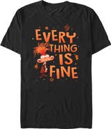 Inside Out 2 Men's Inside Out 2 Anxiety Everything Is Fine Graphic T-Shirt