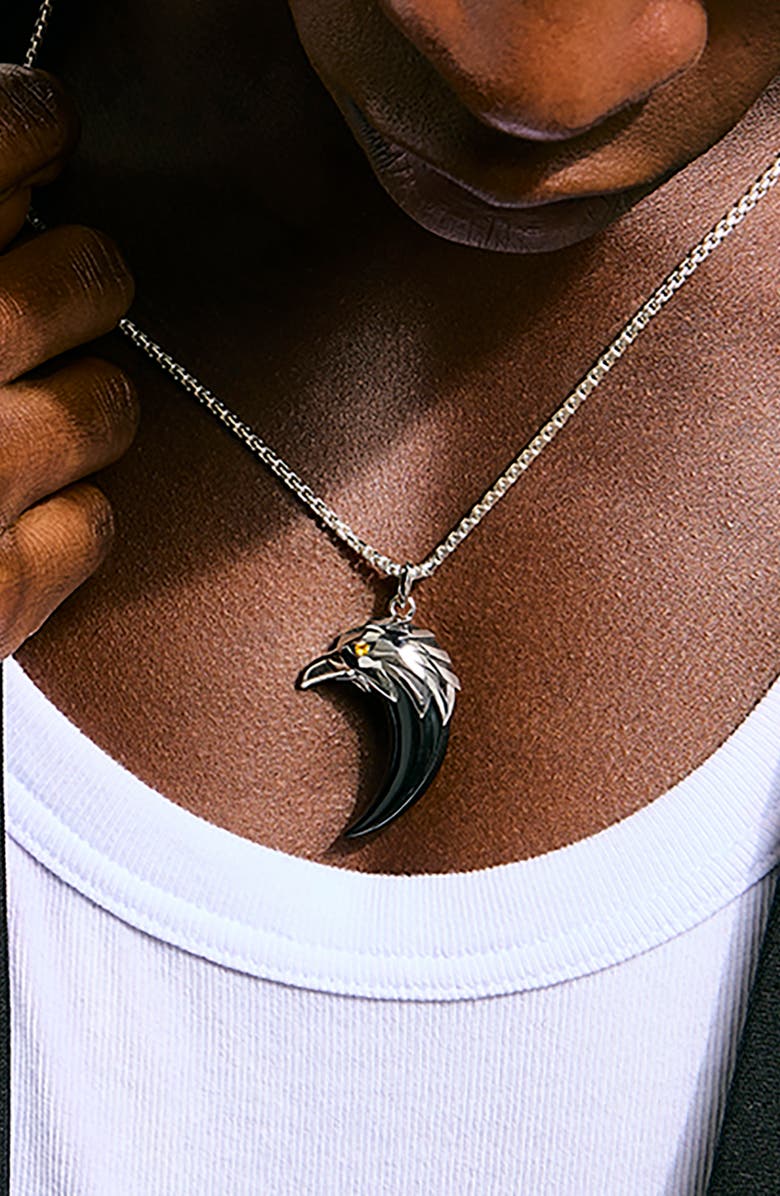 John Hardy Men's Legends Eagle Pendant Necklace, Alternate, color, Silver